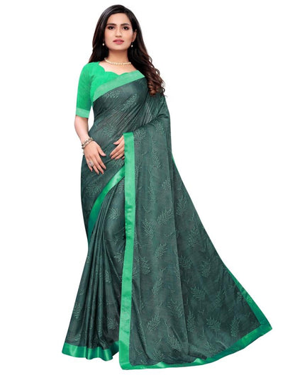 Light Sea Green Coloured Lycra Embellished Partywear saree | Sudathi