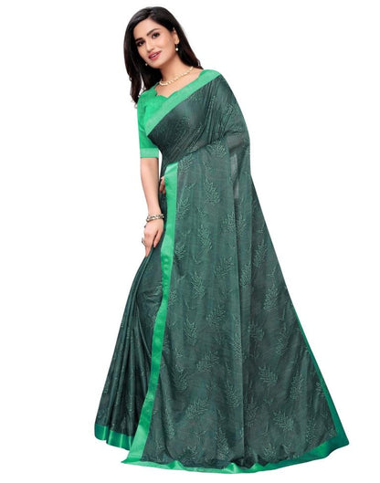 Light Sea Green Coloured Lycra Embellished Partywear saree | Sudathi