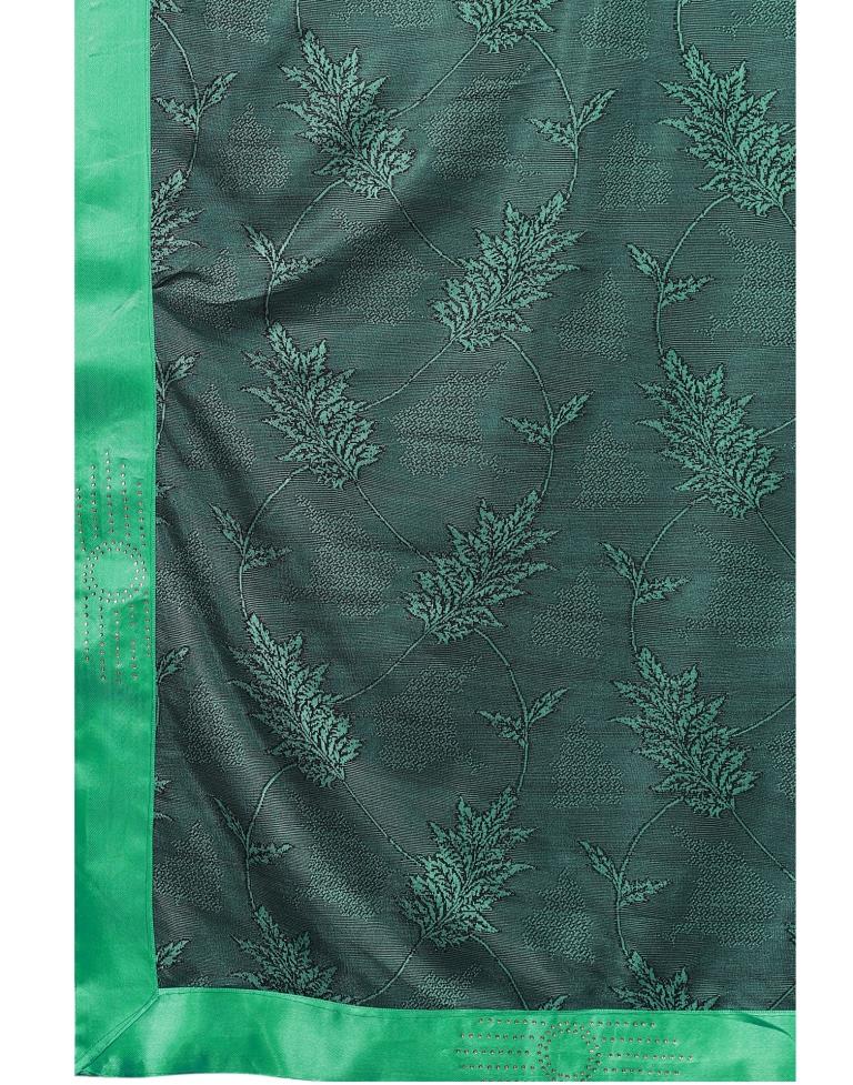Light Sea Green Coloured Lycra Embellished Partywear saree | Sudathi