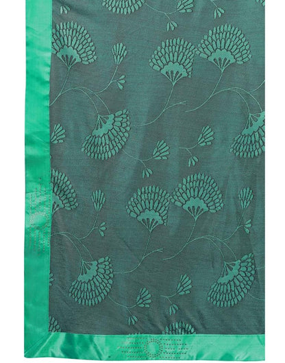 Light Sea Green Coloured Lycra Embellished Partywear saree | Sudathi