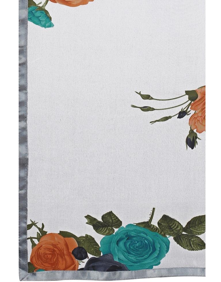 White Coloured Georgette Printed Casual saree | Leemboodi