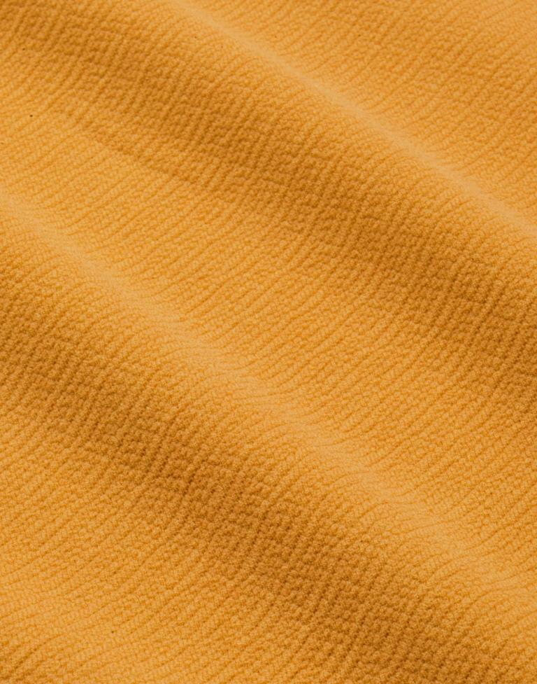 Rust Mustard Yellow Coloured Knitted Lycra Dress | Sudathi