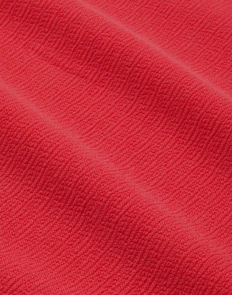 Impressive Red Coloured Knitted Lycra Dress | Sudathi