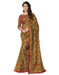 Olive Green Coloured Cotton Blend Printed Casual saree | Leemboodi