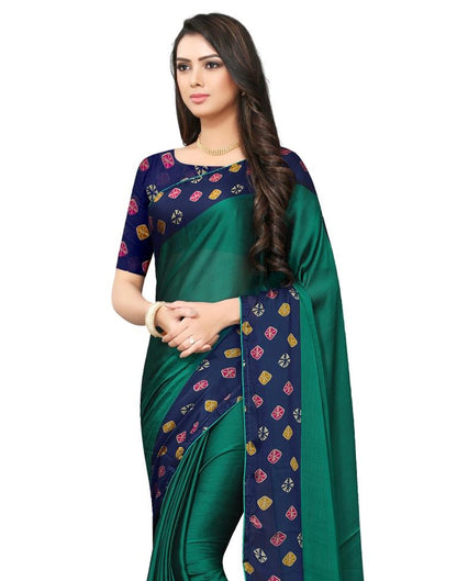 Green Coloured Chiffon Printed Casual saree | Leemboodi