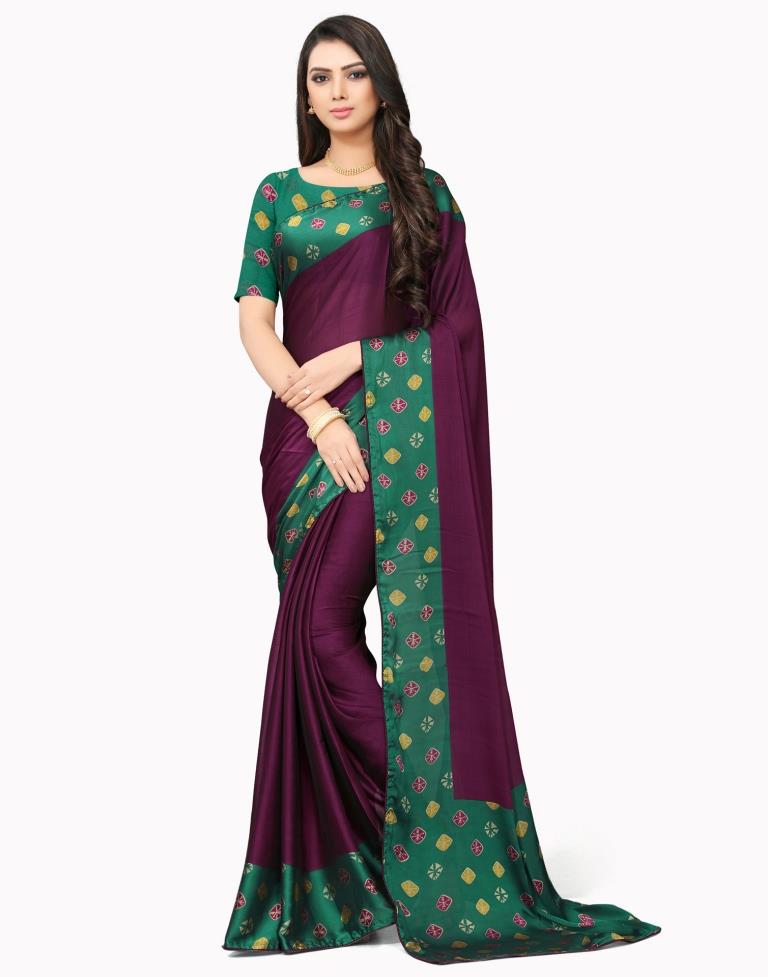 Purple Coloured Chiffon Printed Casual saree | Leemboodi