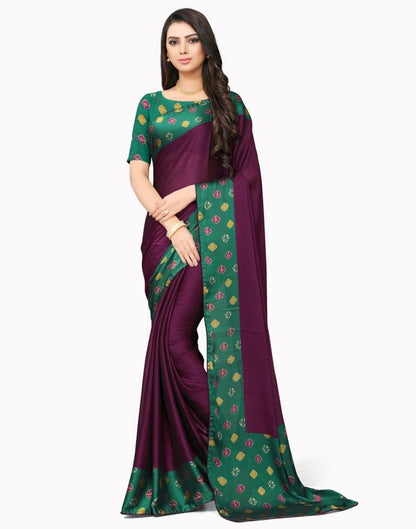 Purple Coloured Chiffon Printed Casual saree | Leemboodi