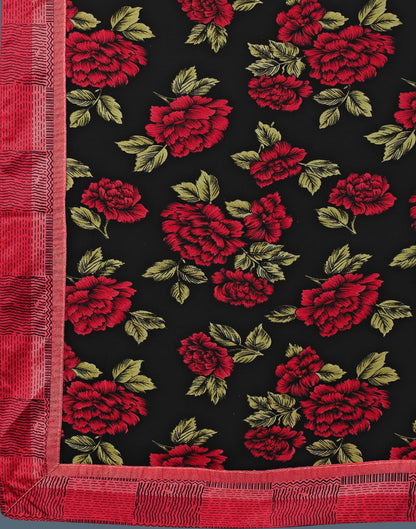 Black Printed saree | Leemboodi