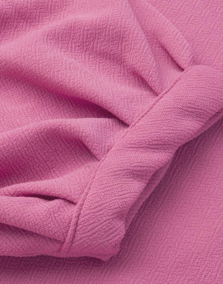 Graceful Pink Coloured Knitted Lycra Bodycon | Sudathi