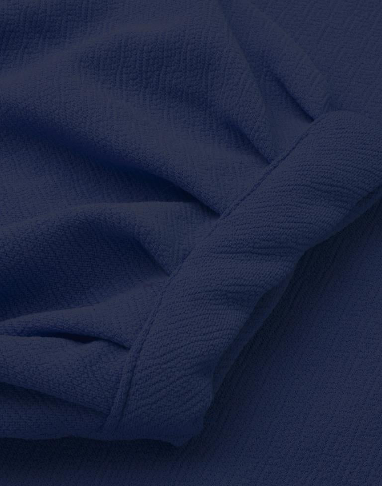 Refreshing Navy Blue Coloured Knitted Lycra Bodycon | Sudathi