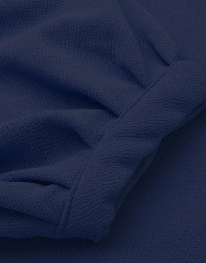 Refreshing Navy Blue Coloured Knitted Lycra Bodycon | Sudathi