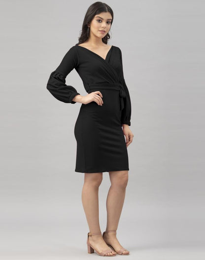 Modish Black Knitted Dress | Sudathi