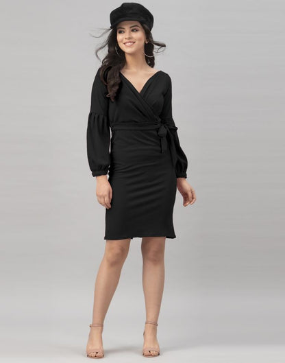 Modish Black Knitted Dress | Sudathi