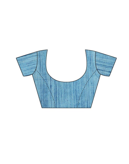 Sky Blue Coloured Poly Silk Printed Casual saree | Leemboodi