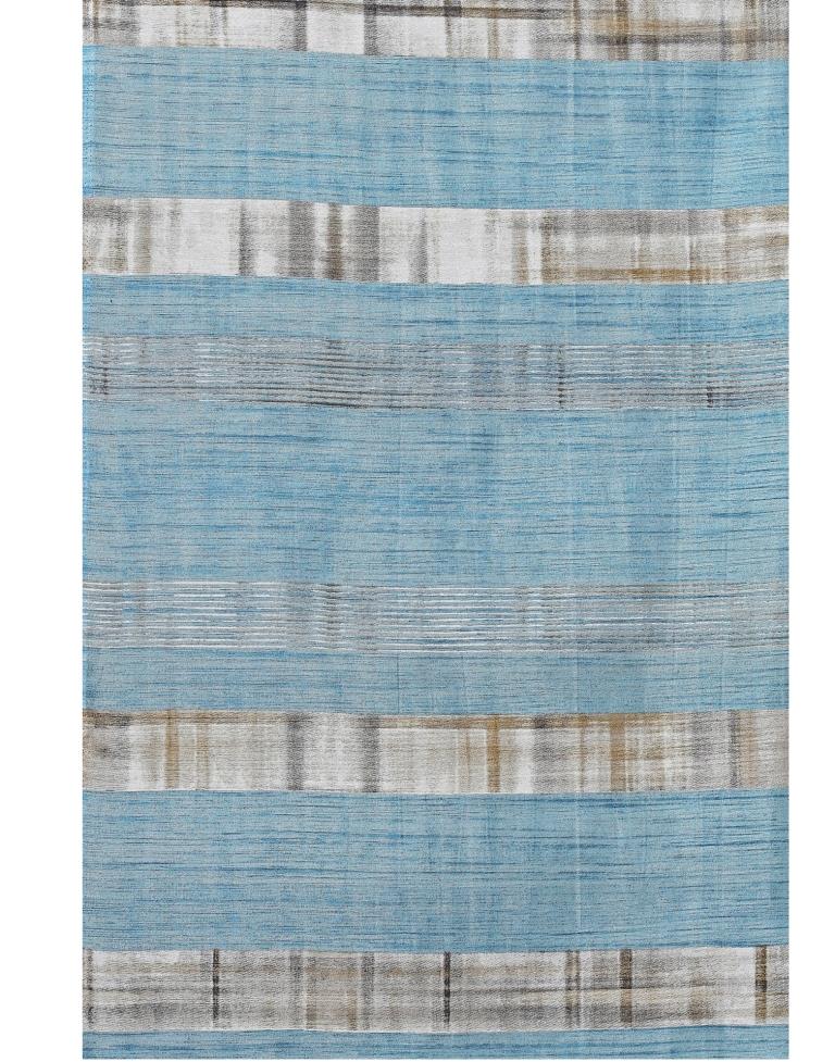 Sky Blue Coloured Poly Silk Printed Casual saree | Leemboodi