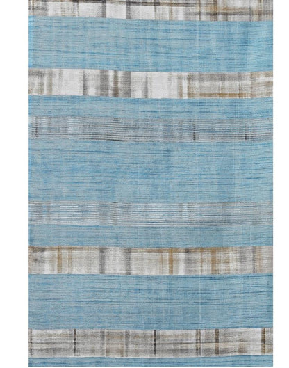 Sky Blue Coloured Poly Silk Printed Casual saree | Leemboodi