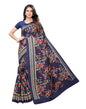 Navy Blue Printed Silk Saree