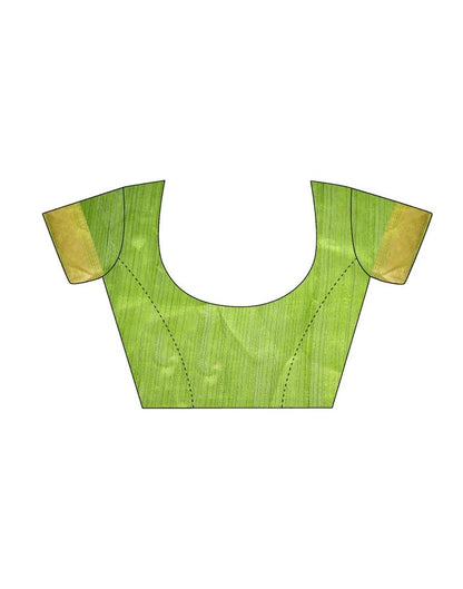 Green Printed Silk Saree