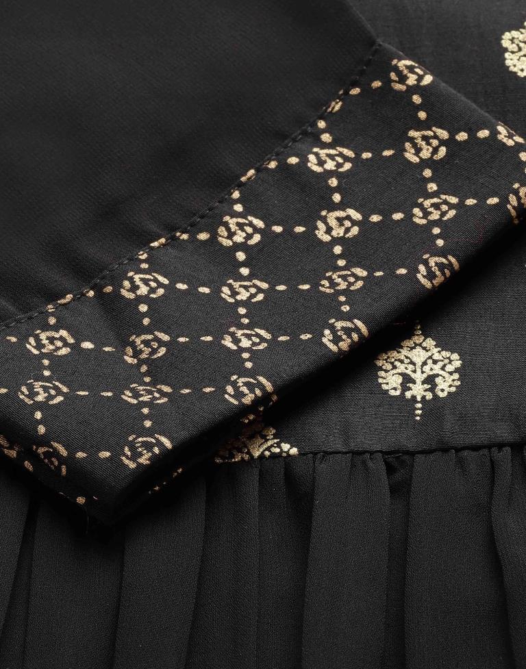 Black Kurti With Pant And Dupatta | Leemboodi