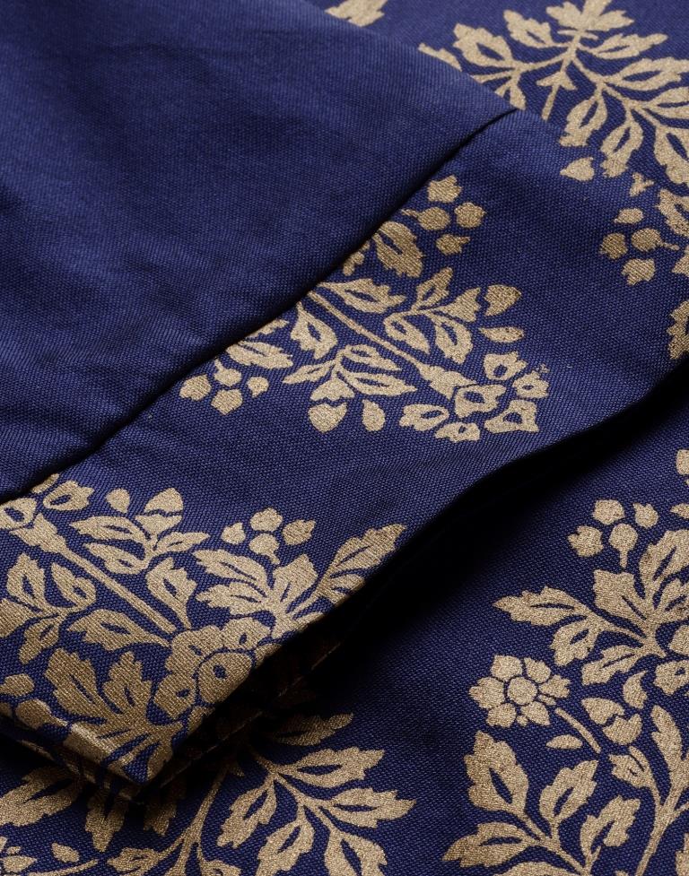 Navy Blue Kurti With Pant And Dupatta | Leemboodi