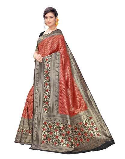 Red Banarasi Silk Saree