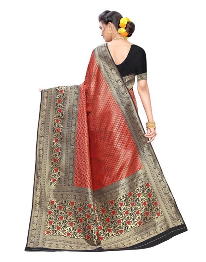 Red Banarasi Silk Saree