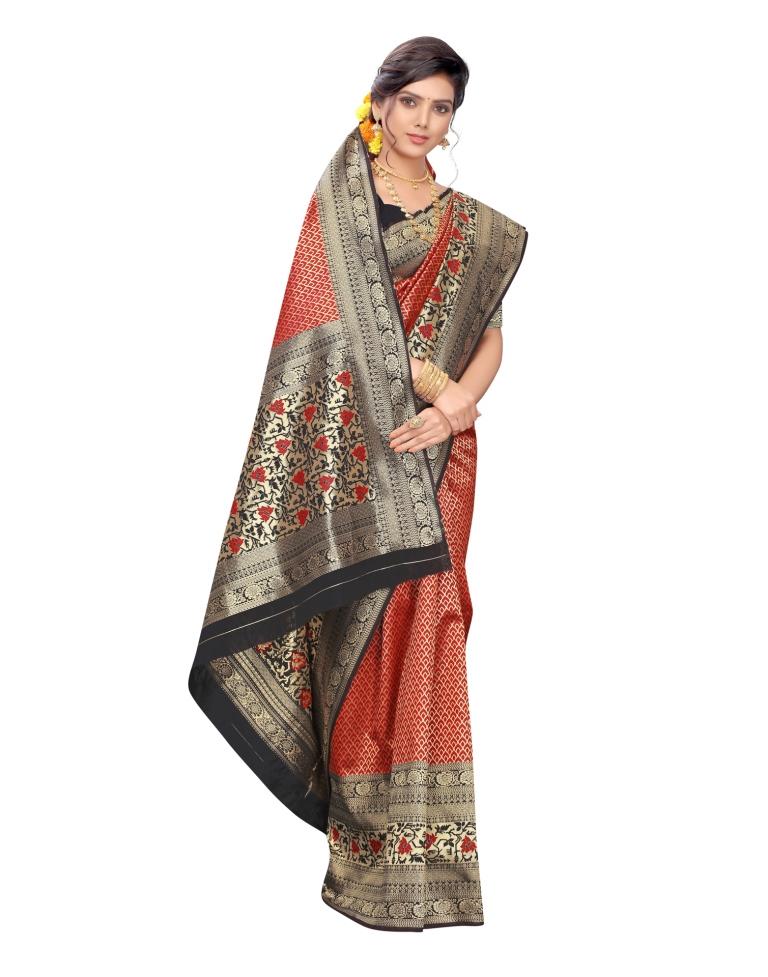 Red Banarasi Silk Saree