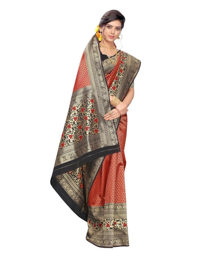 Red Banarasi Silk Saree