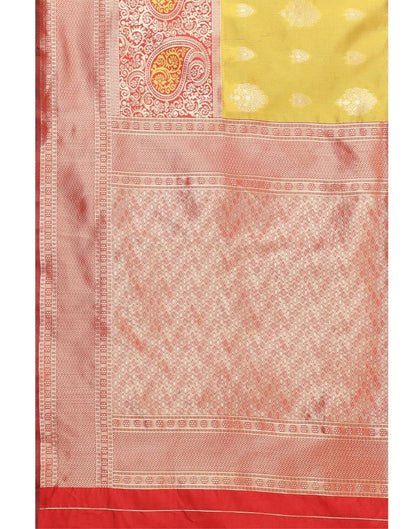 Mustard Yellow Banarasi Silk Saree