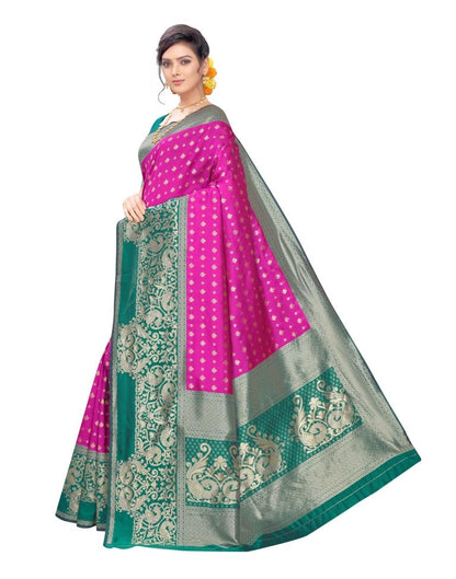 Pink Banarasi Silk Saree