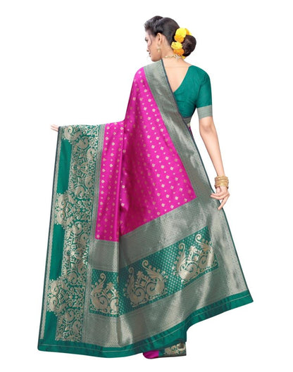 Pink Banarasi Silk Saree