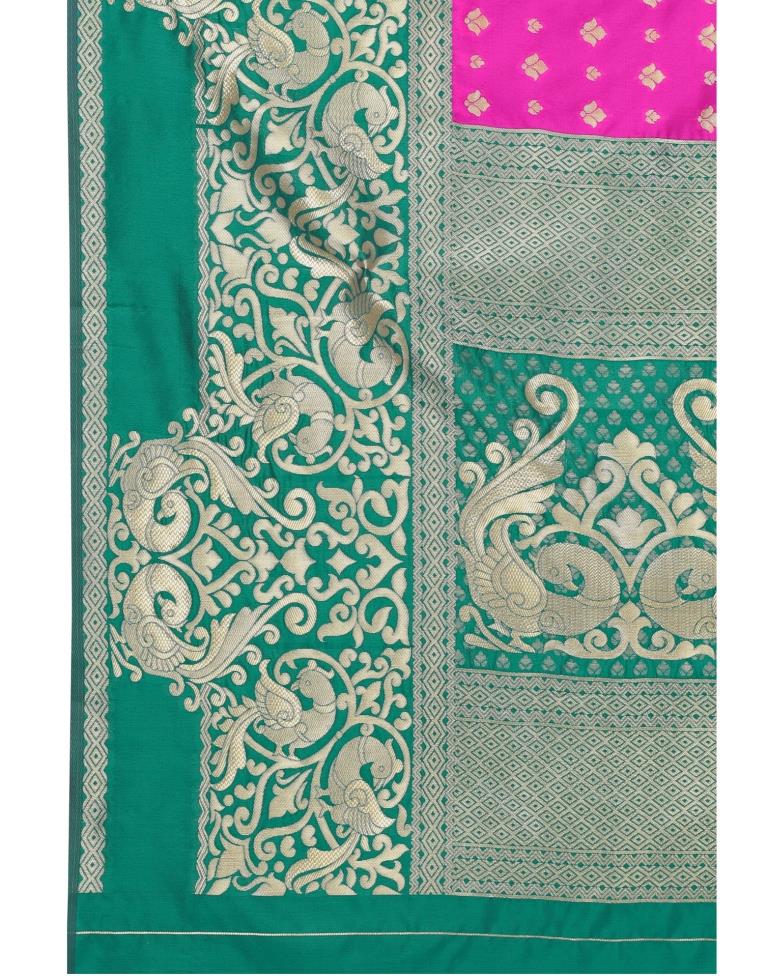 Pink Banarasi Silk Saree