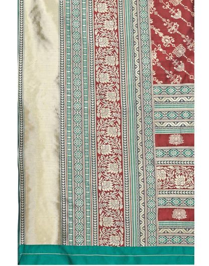 Brown Coloured Jacquard Silk Saree | Sudathi