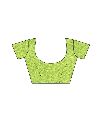 Green Coloured Silk Blend Digital Printed Partywear saree | Sudathi