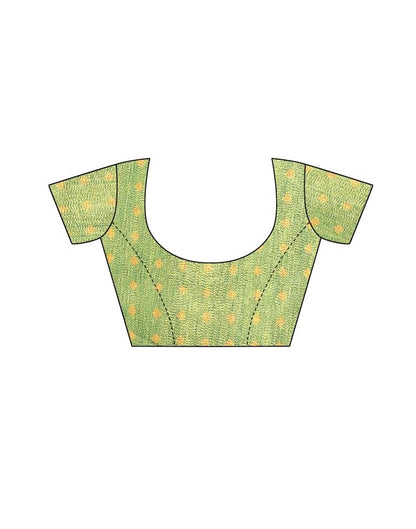 Spruce Blue Coloured Silk Blend Digital Printed Partywear saree | Sudathi