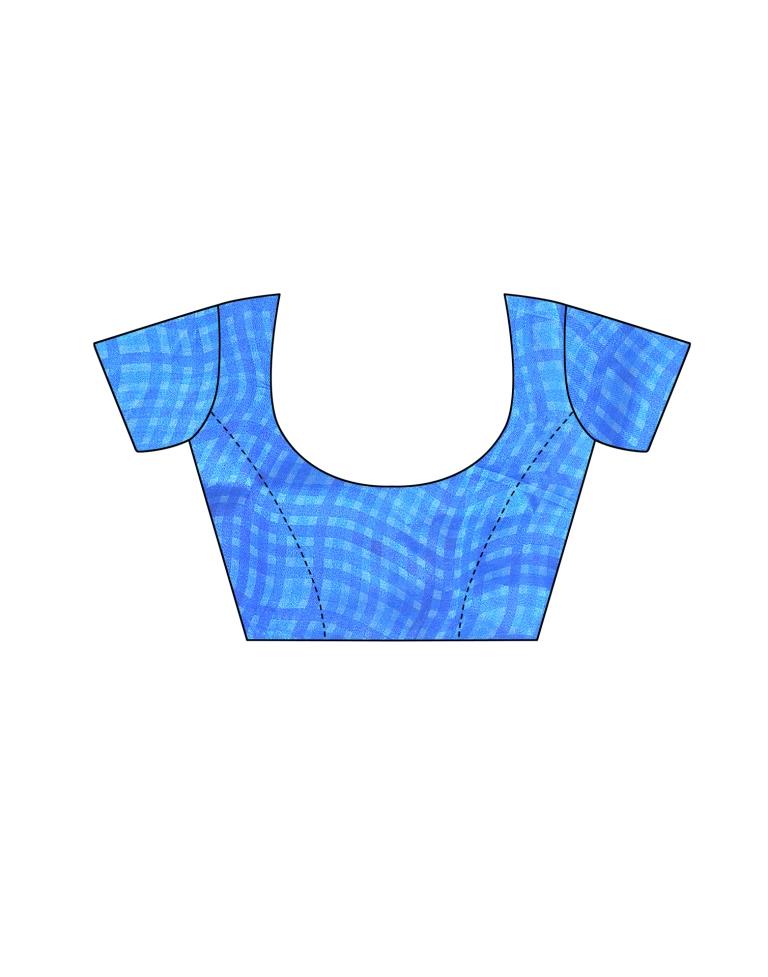 Green Printed Organza Saree