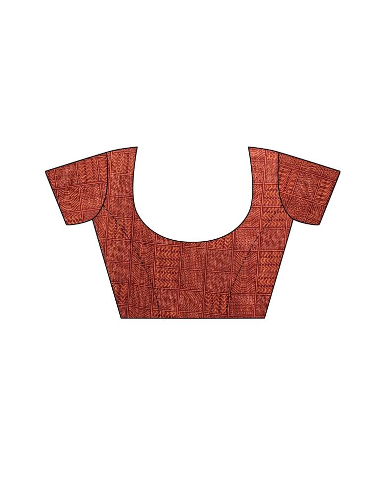 Green Printed Cotton Saree