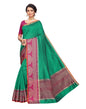 Green Coloured Poly Silk Jacquard Partywear saree | Leemboodi