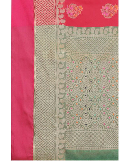 Pink Coloured Poly Silk Jacquard Partywear saree | Leemboodi