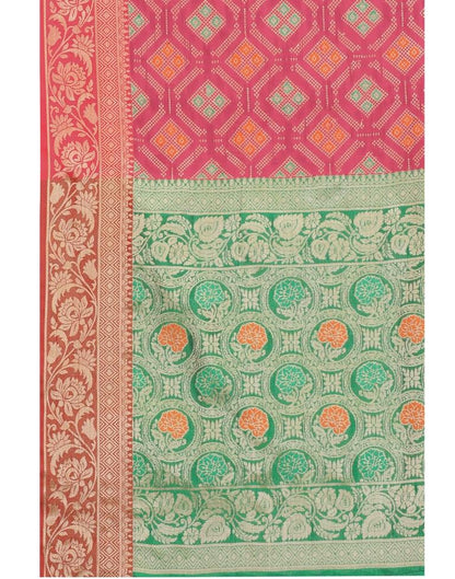 Pink Coloured Poly Silk Jacquard Partywear saree | Leemboodi