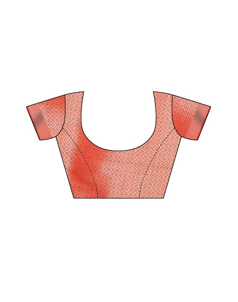 Orange Coloured Poly Silk Jacquard Partywear saree | Leemboodi