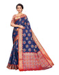 Navy Blue Coloured Poly Silk Jacquard Partywear saree | Leemboodi