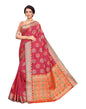Pink Coloured Poly Silk Jacquard Partywear saree | Leemboodi