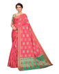 Pink Coloured Poly Silk Jacquard Partywear saree | Leemboodi
