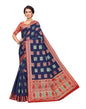 Navy Blue Coloured Poly Silk Jacquard Partywear saree | Leemboodi