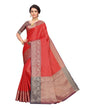 Red Coloured Poly Silk Jacquard Partywear saree | Leemboodi