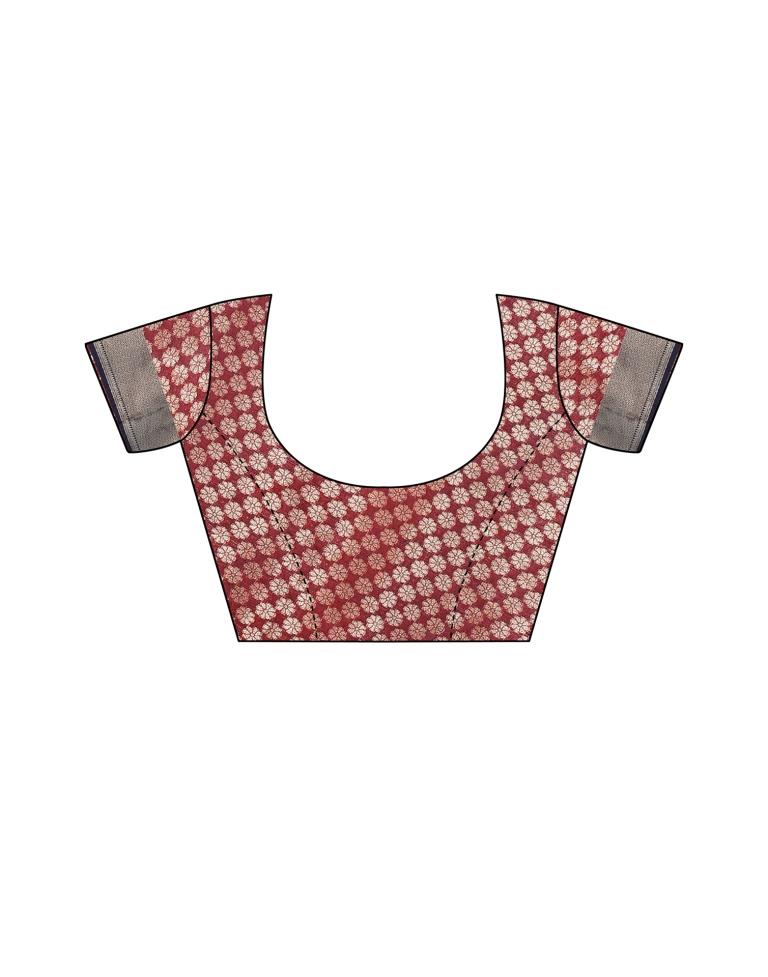 Red Coloured Poly Silk Jacquard Partywear saree | Leemboodi