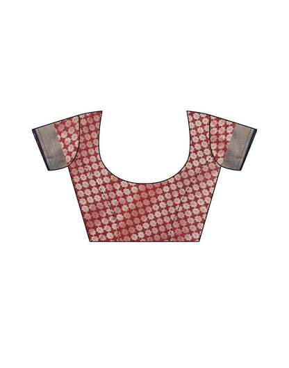 Red Coloured Poly Silk Jacquard Partywear saree | Leemboodi