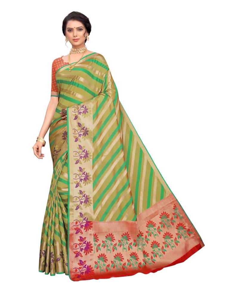 Green Silk Saree | Leemboodi