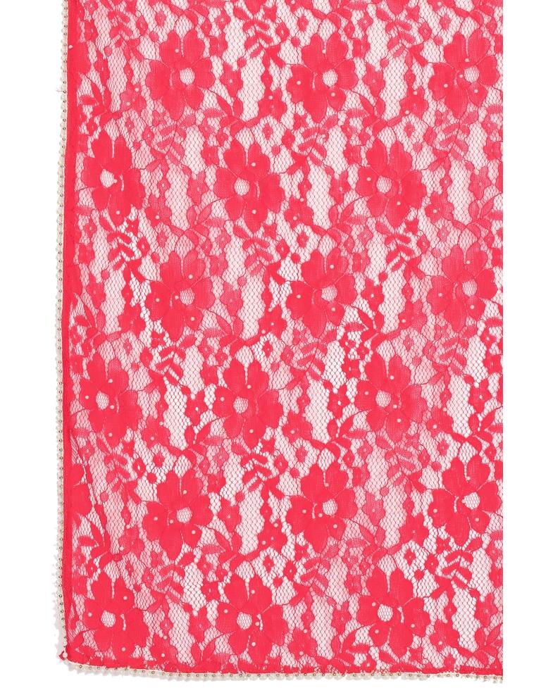 Pink Coloured Embellished Russel Net Saree | Leemboodi